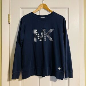 Michael Kors Navy Blue Crewneck Sweatshirt-Size Medium